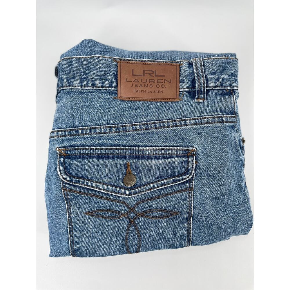 Ralph Lauren Jeans Co Classic Bootcut Women’s 14P 34x26 Elastic Waist Med Wash